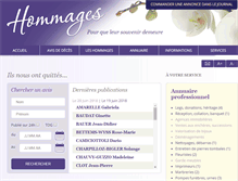 Tablet Screenshot of hommages.ch